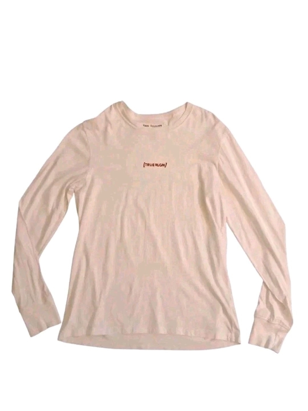 True Religion Silicon Crew Long Sleeve Tshirt Mens L White